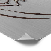 Steampunk Spider mit Edelstahleffekt Poster (Ecke)