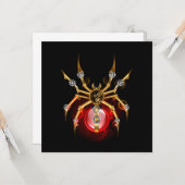 Steampunk spider on black karte (Vorderseite/Rückseite Beispiel)