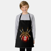 Steampunk spider on black schürze (Getragen)