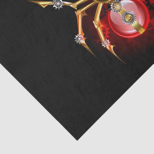 Steampunk spider on black seidenpapier (Ausschnitt)