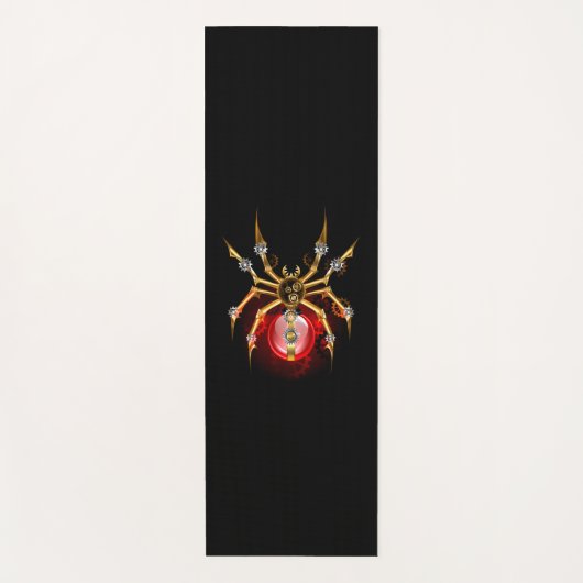 Steampunk spider on black yogamatte (Vorderseite)