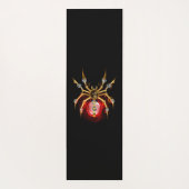 Steampunk spider on black yogamatte (Rückseite)