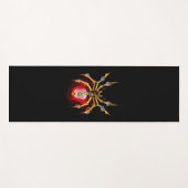 Steampunk spider on black yogamatte (Vorderseite (Horizontal))
