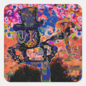 Steampunk Spider Quadratischer Aufkleber (Vorderseite)