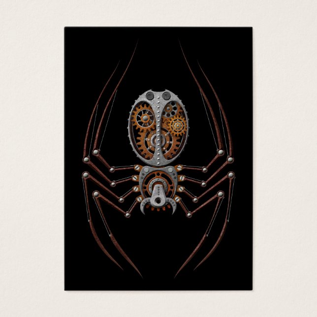 Steampunk Spider, schwarzer Hintergrund (Vorderseite)