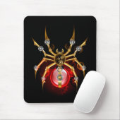 Steampunk-Spinne auf Schwarz Mousepad (Mit Mouse)