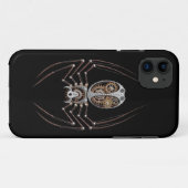 Steampunk Spinne auf Schwarzem Case-Mate iPhone Hülle (Rückseite (Horizontal))