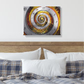 Steampunk - Spiral - Unendliche Zeit Leinwanddruck (Insitu (Schlafzimmer))