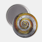 Steampunk - Spiral - Unendliche Zeit Magnet (Vorderseite/Rückseite)