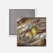 Steampunk - Spiral - Zeitkontinuum Magnet (Vorderseite/Rückseite)