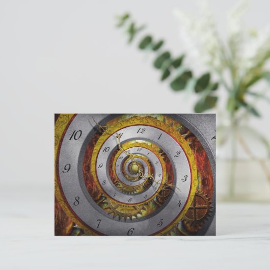 Steampunk - Spirale - unbegrenzte Zeit Postkarte (Stehend Vorderseite)