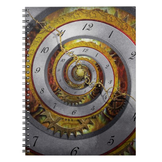 Steampunk - Spirale - Unendliche Zeit Notizblock (Vorderseite)