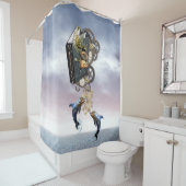 Steampunk-Springdelfine Duschvorhang (Beispiel)