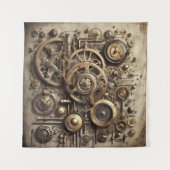 Steampunk Sprockets Tapestry Wandteppich (Vorderseite (Horizontal))