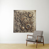 Steampunk Sprockets Tapestry Wandteppich (Beispiel (Horizontal))
