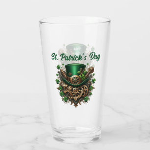 Steampunk St Patrick's Day Drink Up Glas