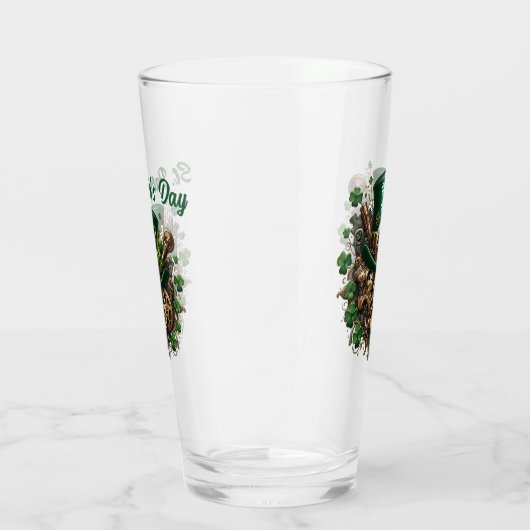 Steampunk St Patrick's Day Drink Up Glas (Rechts)