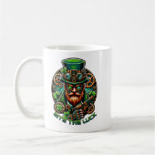 Steampunk St. Patrick's Day Leprechaun Kaffeetasse (Links)