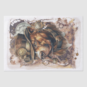 Steampunk Staffordshire Bull Terrier Dog Seidenpapier