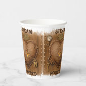 Steampunk Steam Powered Heart Pappbecher (Rechts)