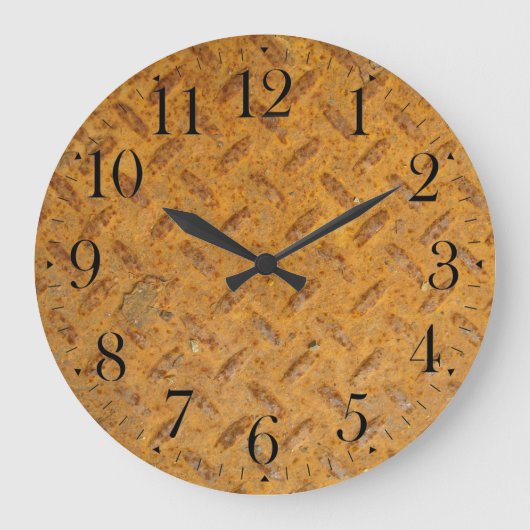 Steampunk Steel-plated Metal-look Wall Clock Große Wanduhr (Vorderseite)