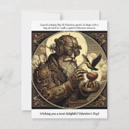 Steampunk-Stil St. Valentine-Legende Mitteilungskarte