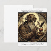 Steampunk-Stil St. Valentine-Legende Mitteilungskarte (Vorne/Hinten)