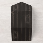 Steampunk-Streifenbraun All In One Einladung (Außenbereich)