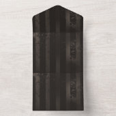 Steampunk-Streifenbraun All In One Einladung (Innen Boden)