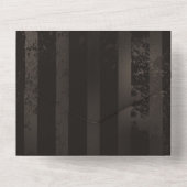 Steampunk-Streifenbraun All In One Einladung (Rückseite)