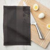 Steampunk-Streifenbraun Geschirrtuch (Viertel Falte)