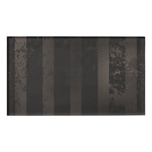 Steampunk-Streifenbraun Namenschild (Vorderseite)