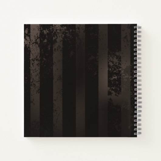 Steampunk-Streifenbraun Notizblock (Rückseite)