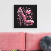 Steampunk Style Pink Stilettos Leinwanddruck (Insitu (Wohnzimmer))