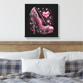 Steampunk Style Pink Stilettos Leinwanddruck (Insitu (Schlafzimmer))