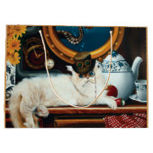 Steampunk Submarine Cat Tee Große Geschenktüte (Rückseite)