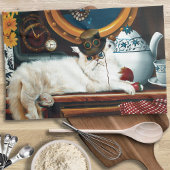 Steampunk Submarine Cat Tee Handtuch