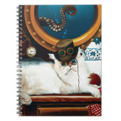 Steampunk Submarine Cat Tee Notizblock (Vorderseite)