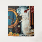 Steampunk Submarine Cat Tee Wandteppich (Vorderseite)