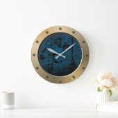 Steampunk Submarine Porthole SCUBA Diver Große Wanduhr (Zuhause)