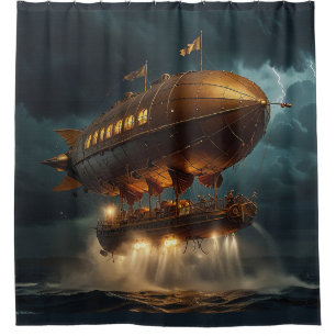 Steampunk Submersible Ocean Liner Duschvorhang