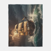 Steampunk Submersible Ocean Liner Fleecedecke (Vorderseite)