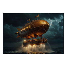 Steampunk Submersible Ocean Liner Poster