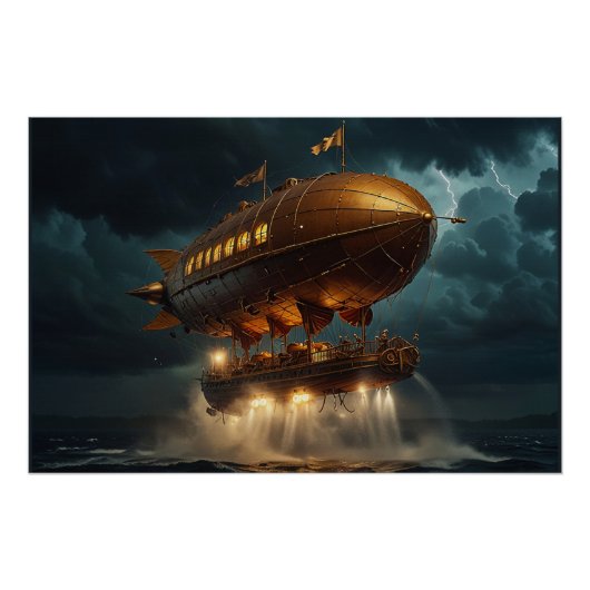 Steampunk Submersible Ocean Liner Poster (Vorderseite)