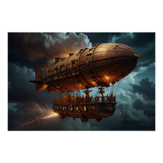 Steampunk Submersible Ocean Liner Poster