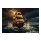 Steampunk Submersible Ocean Liner Poster (Vorderseite)