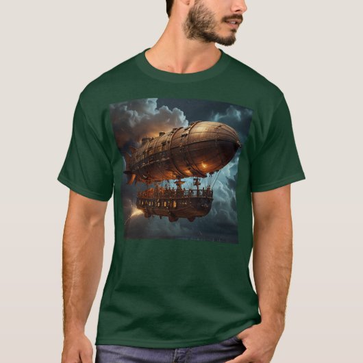 Steampunk Submersible Ocean Liner T-Shirt (Vorderseite)