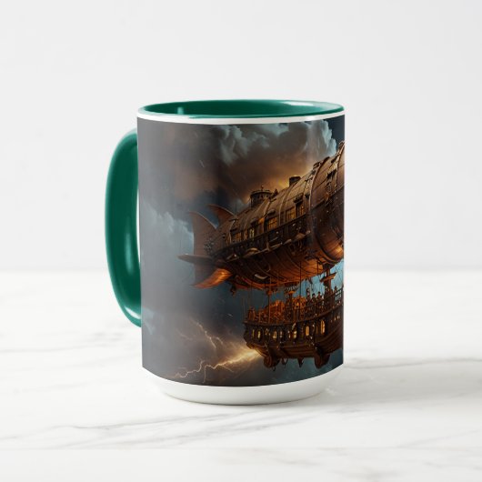 Steampunk Submersible Ocean Liner Tasse (Vorderseite Links)