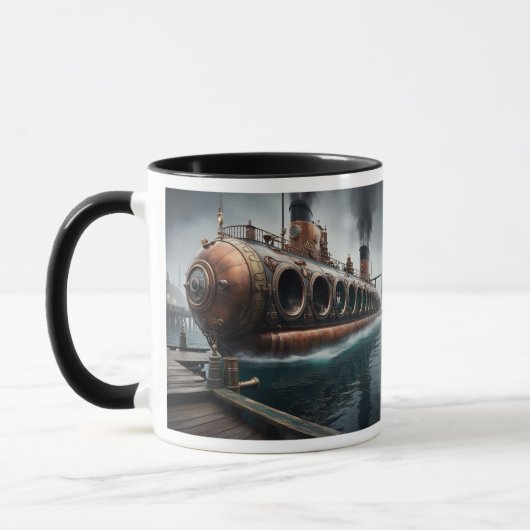 Steampunk Submersible Ocean Liner Tasse (Links)