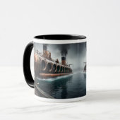 Steampunk Submersible Ocean Liner Tasse (Vorderseite Links)